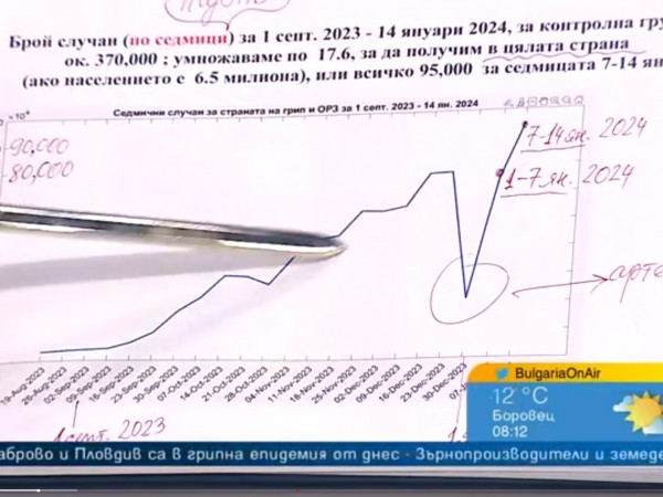 Проф. Кунчев: Пикът на грипа е до седмица, с по 25 хил. заразени дневно