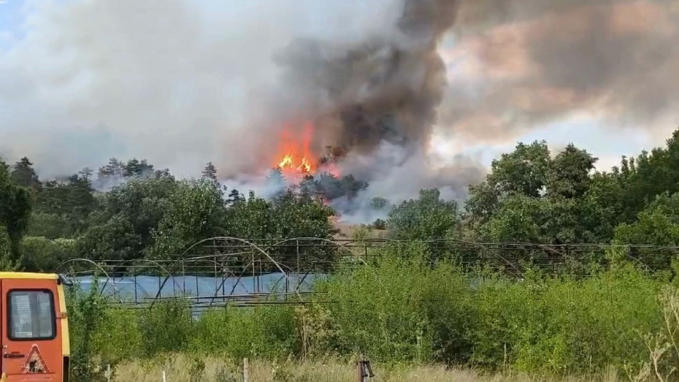 Пожар край София заплашва детски онкоцентър