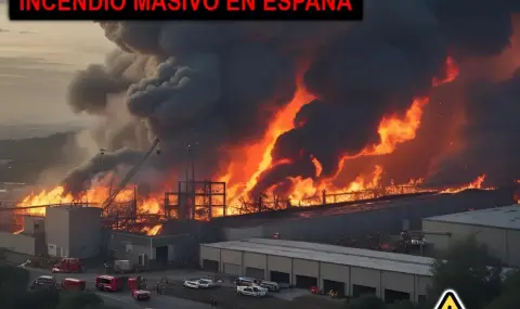 Трети ден гори заводът за батерии край Мадрид ВИДЕО