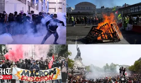 Над 300 задържани на протестите във Франция срещу плановете на правителството за намаляване на социалните разходи ВИДЕО