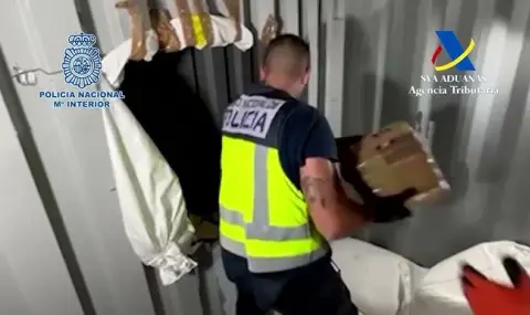 Испания конфискува 10 тона кокаин