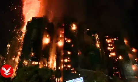 44 човека загинаха при пожар в жилищен комплекс в Хонконг ВИДЕО