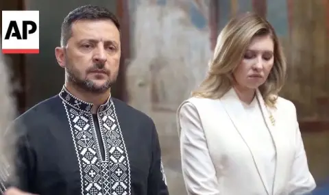 Politico: Подкрепата за Зеленски е 25%, съпругата му желае той да напусне политиката