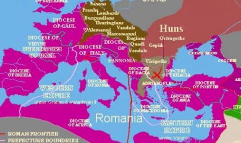 17 януари 395 г. Разделянето на Римската империя