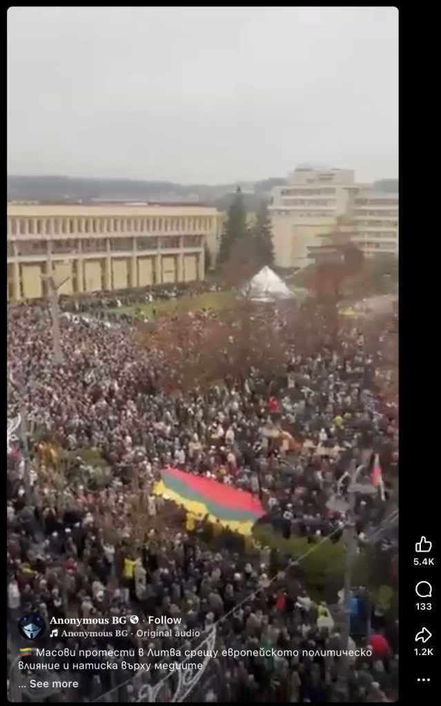 Протестите за медийната свобода в Литва не са насочени срещу ЕС