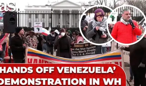 Стотици протестираха край Белия дом срещу операцията на САЩ във Венецуела ВИДЕО
