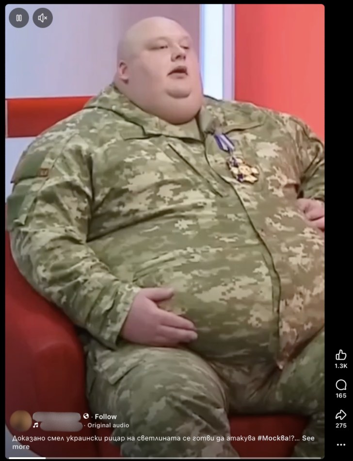 Това видео не показва „началника на продоволствената служба“ в Украйна