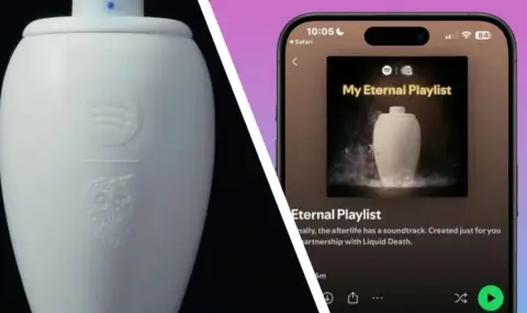 Spotify ви съдейства за посмъртен плейлист - пусна на пазара урна за кремация с Bluetooth високоговорител