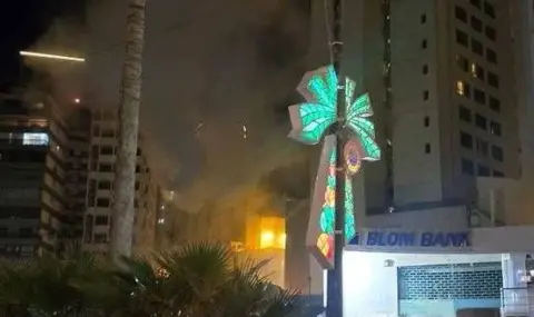 Четирима загинали при удар срещу хотел в центъра на Бейрут ВИДЕО