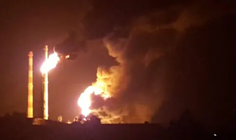 Украински дронове извадиха от строя една от най-големите руски петролни рафинерии