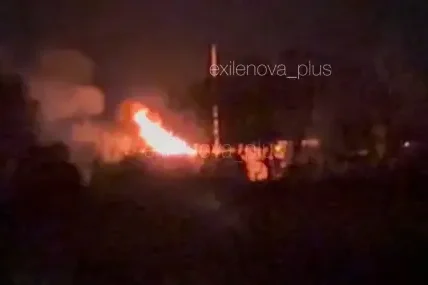 Пожар в петролна база в Краснодарския край след атака с дрон