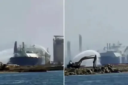 Дрон удари американски газов танкер в Египет ВИДЕО