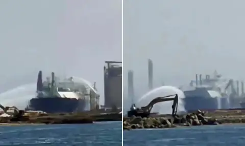 Дрон удари американски газов танкер в Египет ВИДЕО