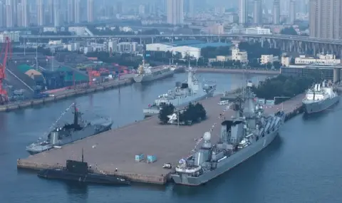 Китай и Русия завършиха морските маневри край Циндао