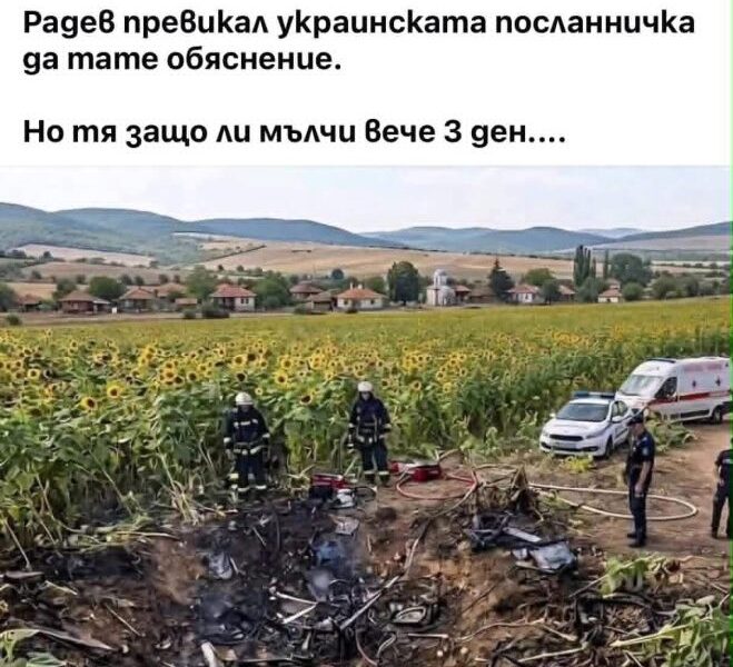 Не, тези изображения не показват дрона, паднал край с. Кардам
