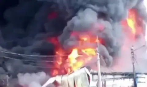Пожар в Брянск: Четирима ранени в склад на „Газпром“