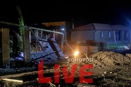 Конотоп под обстрел: ударни дронове повредиха сгради