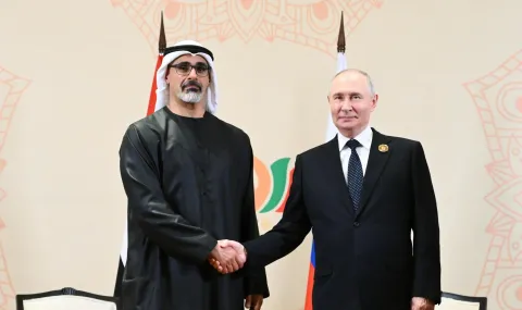 Престолонаследникът на Абу Даби обсъди с Путин двустранните отношения и международната обстановка