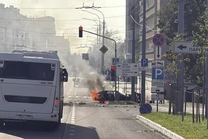 Белгород под удар: украинска атака нанесе щети на сгради и автомобили