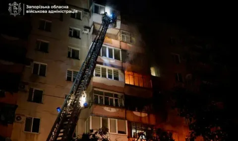 Петима пострадаха при удар по жилищен дом в Запорожие